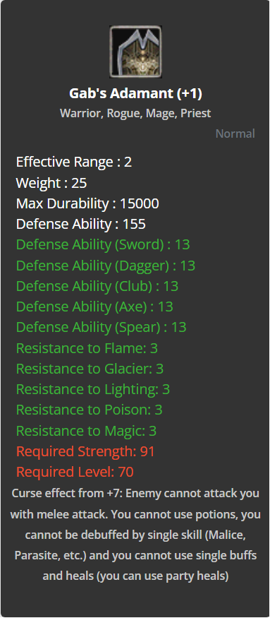 Gab's Adamant +1
