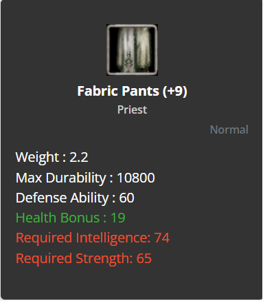 Fabric Pants +9 (HP)