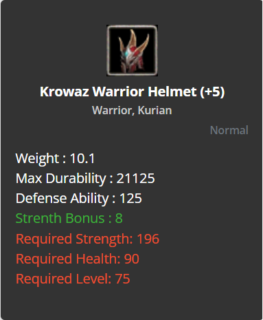 Krowaz Warrior Helmet +5