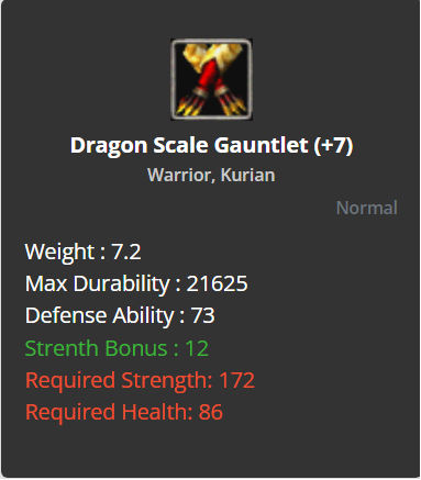 Dragon Scale Gauntlets +7